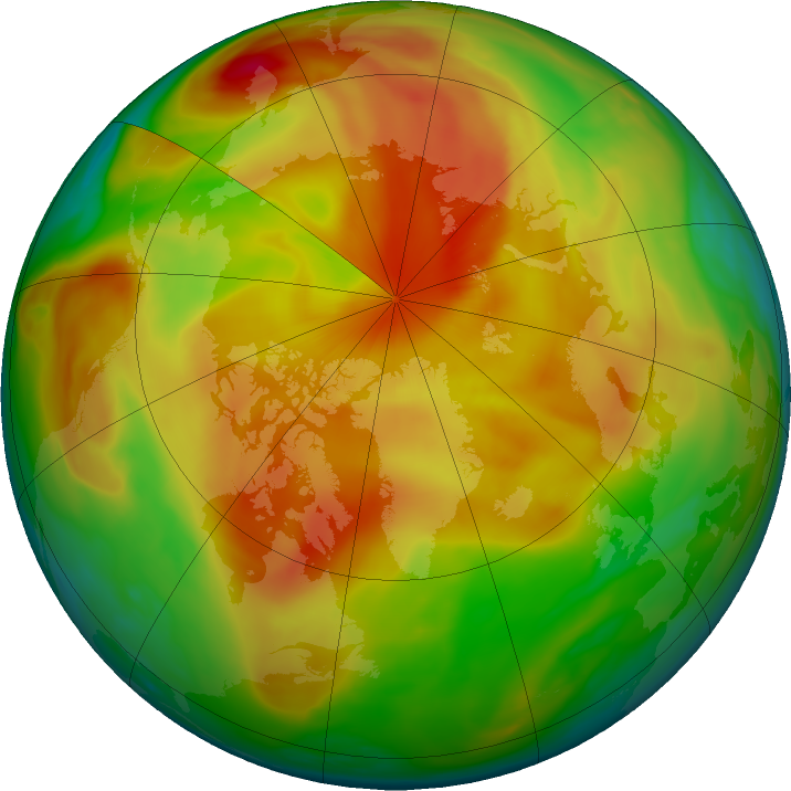 Arctic ozone map for 14 April 2017